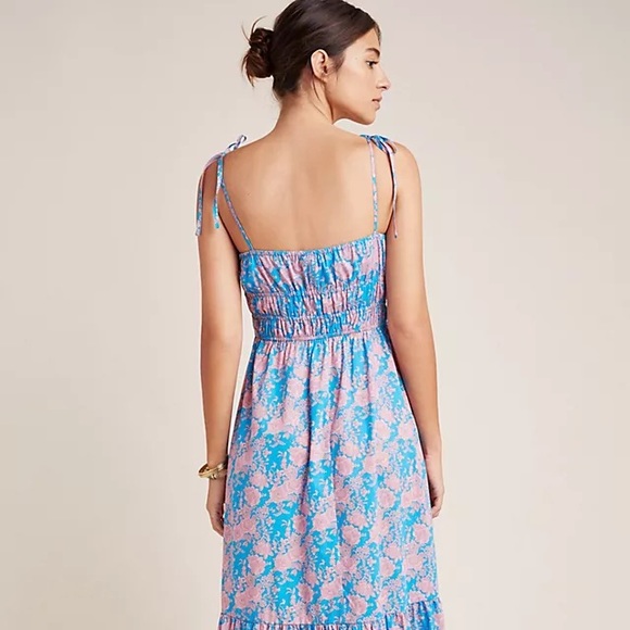 NWT Anthropologie x Cynthia Rowley Azores Smocked Maxi Dress Z264-0 - Picture 6 of 8